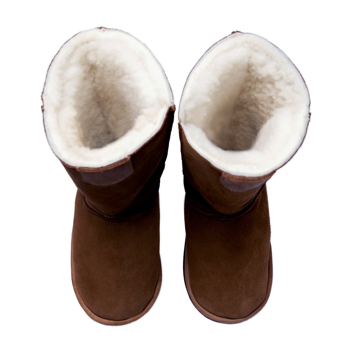 MADE TO ORDER | Hugg Boots | Mid-Calf | Chestnut | Sheepskin & Suede Boots