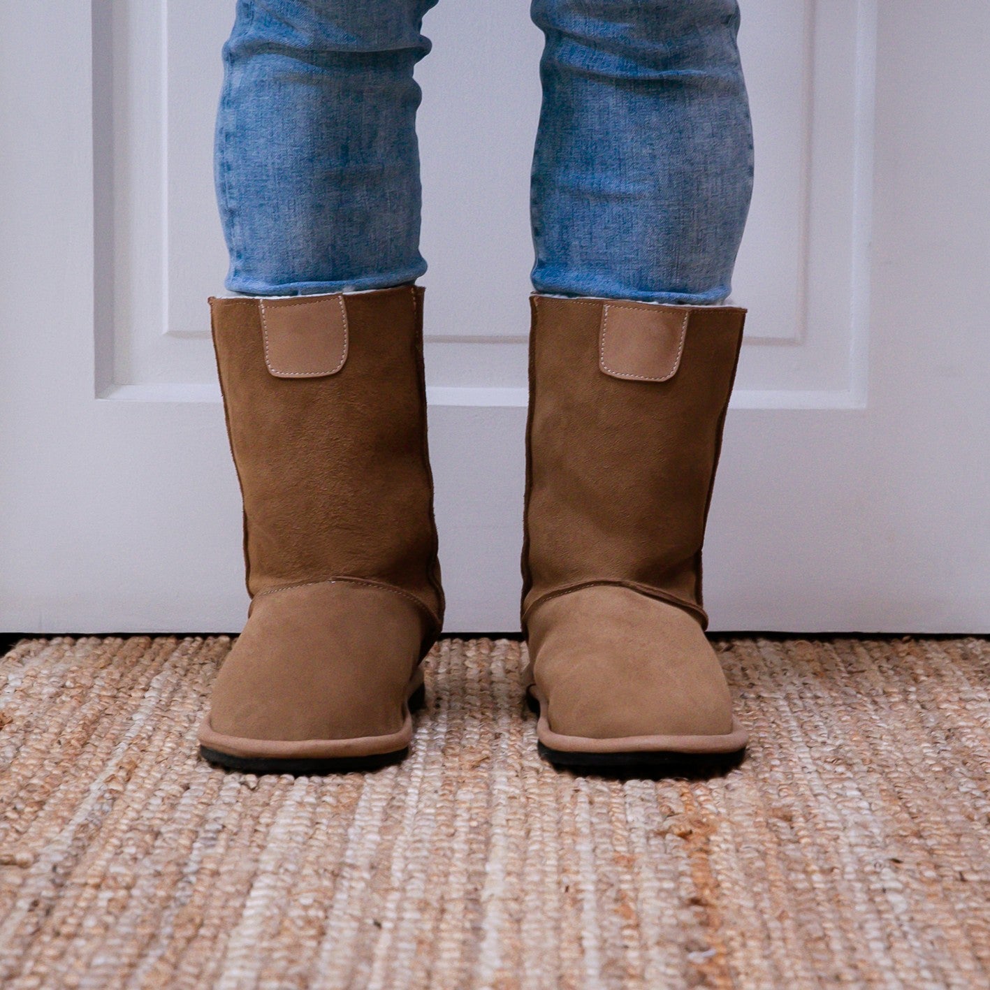 MADE TO ORDER | Hugg Boots | Mid-Calf | Chestnut | Sheepskin & Suede Boots
