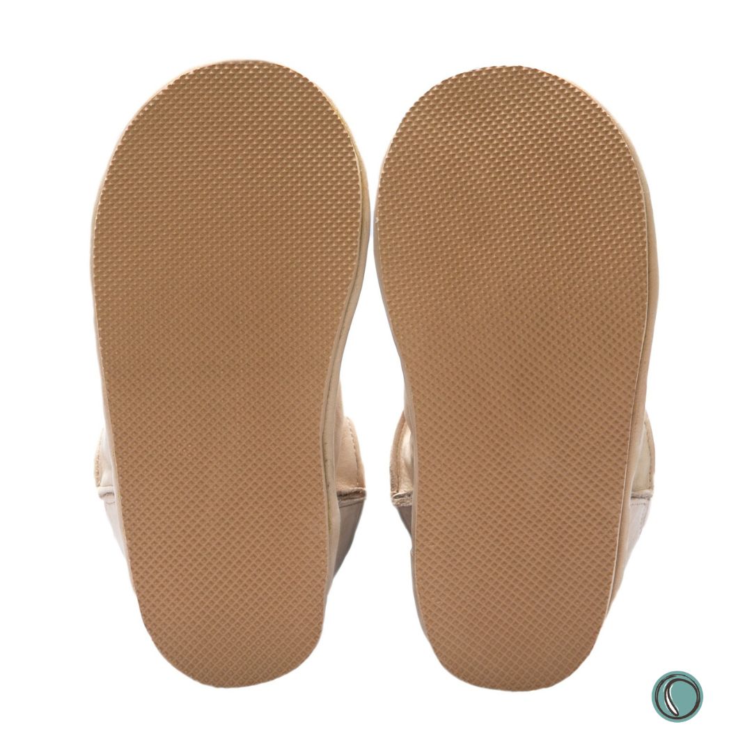 Hugg Boots | Mid-Calf | Stone | Sheepskin & Leather Boots | MADE TO ORDER