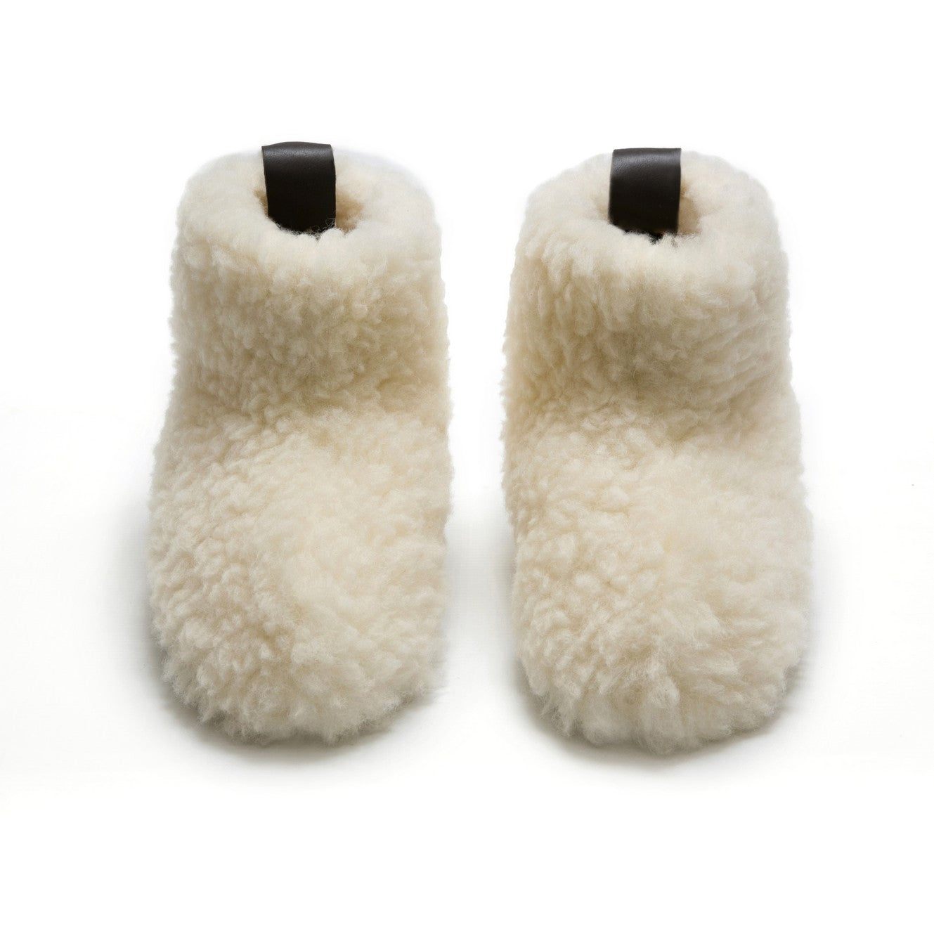 High Igloo Strap Slippers | Cream | Wool Lining