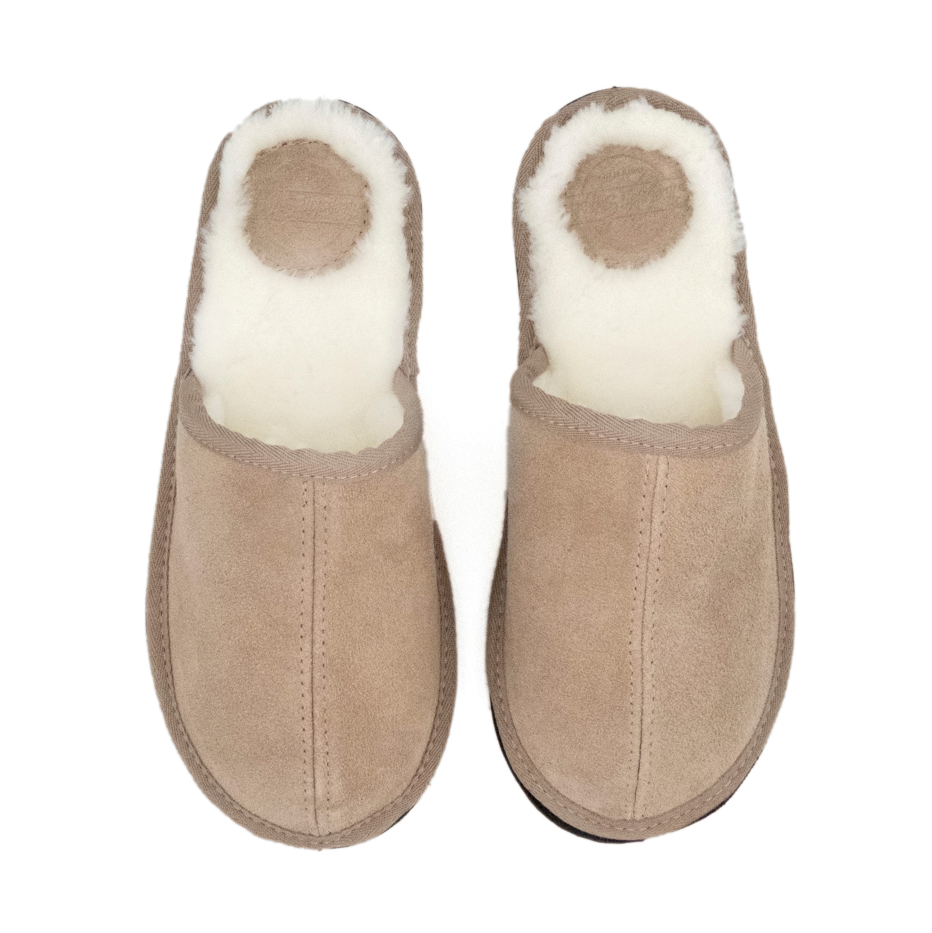 Tan Suede Mule Sheepskin Slippers â Sheepskin Slippers SA
