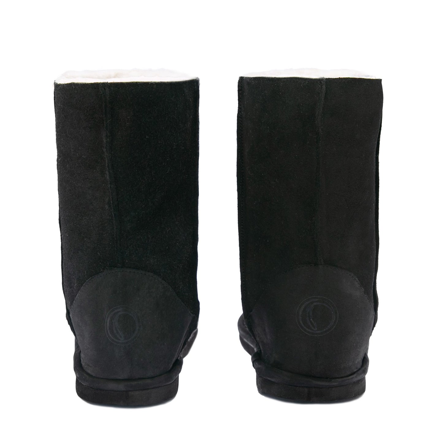 MADE TO ORDER | Hugg Boots | Mid-Calf | Black | Sheepskin & Suede Boots
