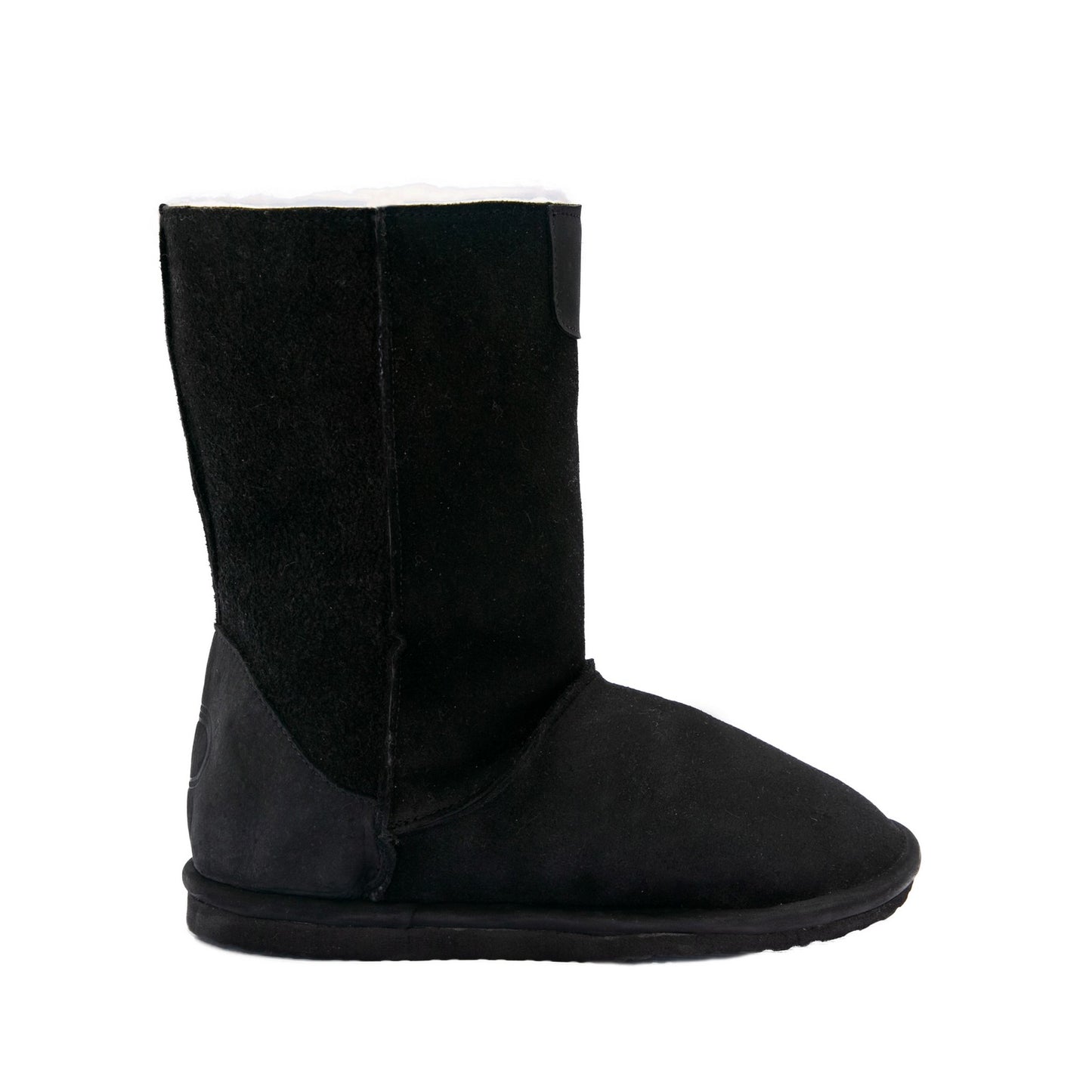 MADE TO ORDER | Hugg Boots | Mid-Calf | Black | Sheepskin & Suede Boots