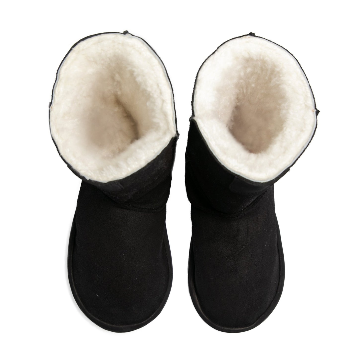MADE TO ORDER | Hugg Boots | Mid-Calf | Black | Sheepskin & Suede Boots