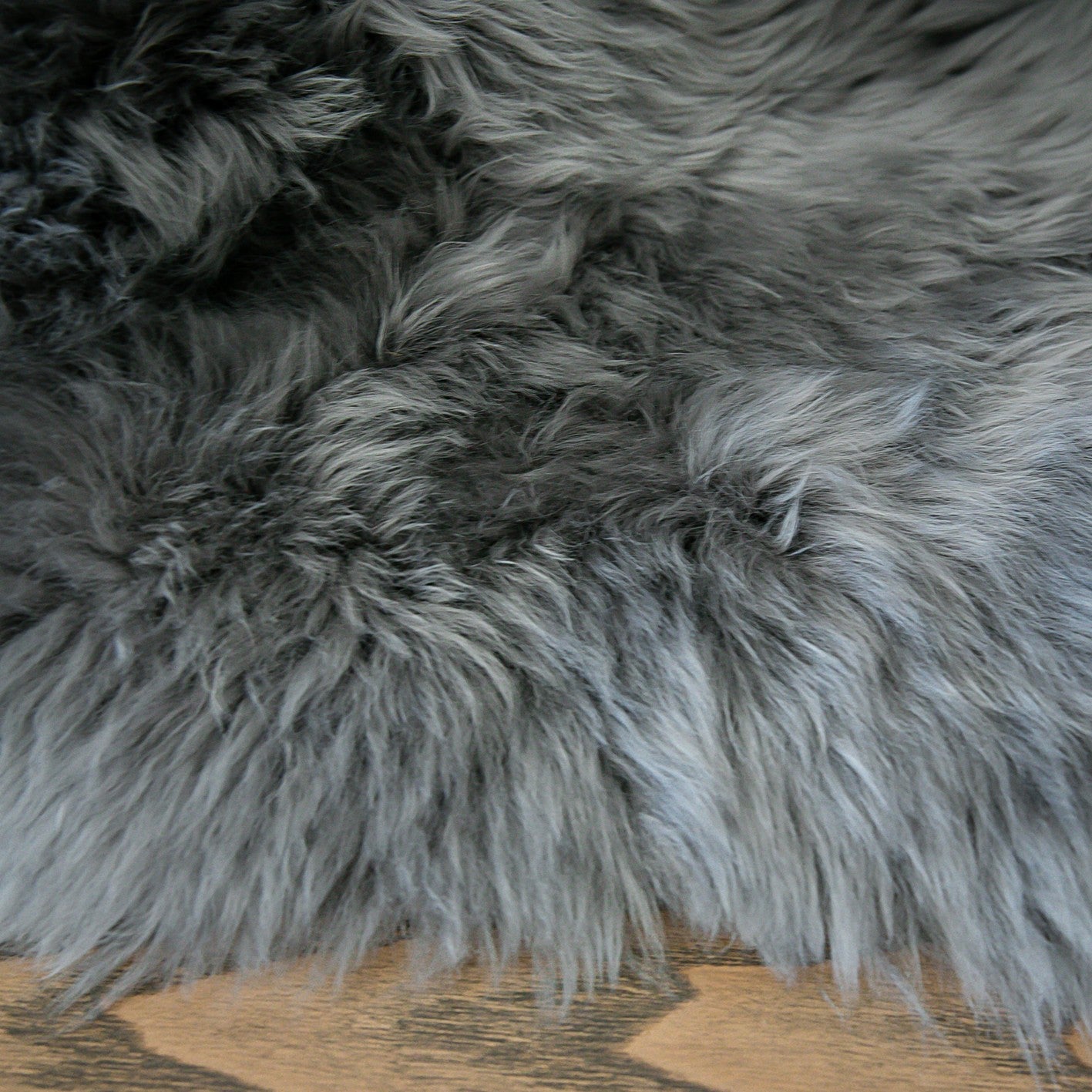 Long Wool Sheepskin | Light Grey