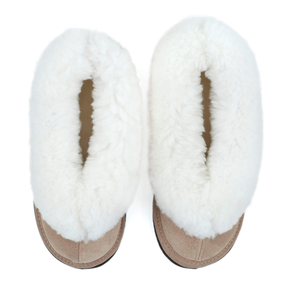 Tan Suede Sheepskin Slippers Sheepskin Slippers SA