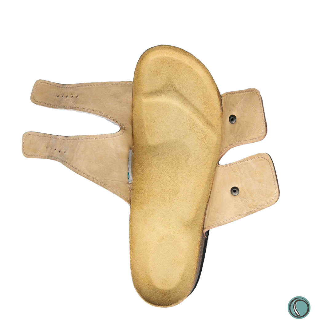Kenton Sandals | Green & White | Slip-On | Leather, Cork, Buckles | Adjustable Straps | MADE TO ORDER