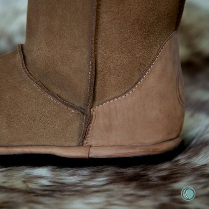 Hugg Boots | Mid-Calf | Chestnut | Sheepskin & Suede Boots | MADE TO ORDER
