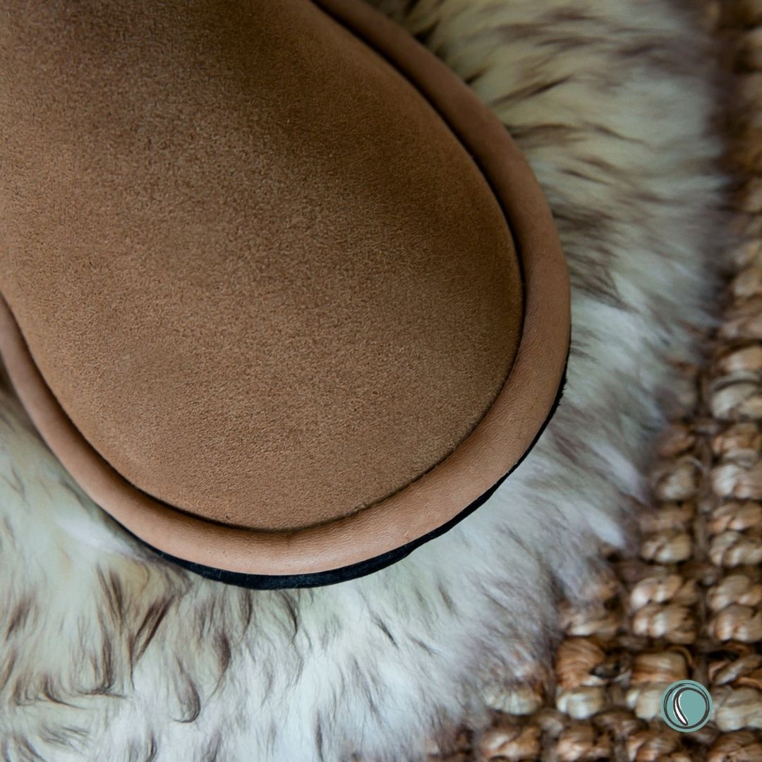 Hugg Boots | Mid-Calf | Chestnut | Sheepskin & Suede Boots | MADE TO ORDER