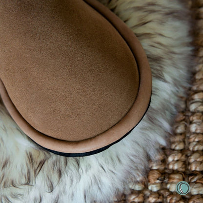 Hugg Boots | Mid-Calf | Chestnut | Sheepskin & Suede Boots | MADE TO ORDER