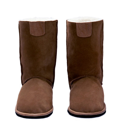 MADE TO ORDER | Hugg Boots | Mid-Calf | Chestnut | Sheepskin & Suede Boots