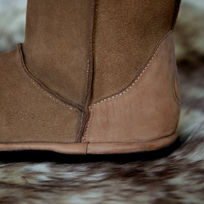 MADE TO ORDER | Hugg Boots | Mid-Calf | Chestnut | Sheepskin & Suede Boots