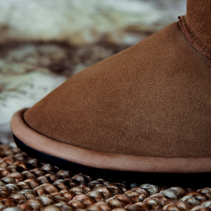 MADE TO ORDER | Hugg Boots | Mid-Calf | Chestnut | Sheepskin & Suede Boots