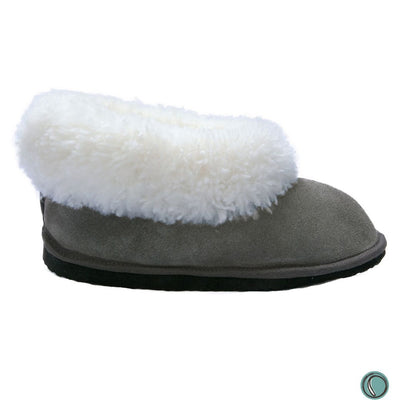 Cosy Shepherd Slippers | Charcoal | Suede & Sheepskin