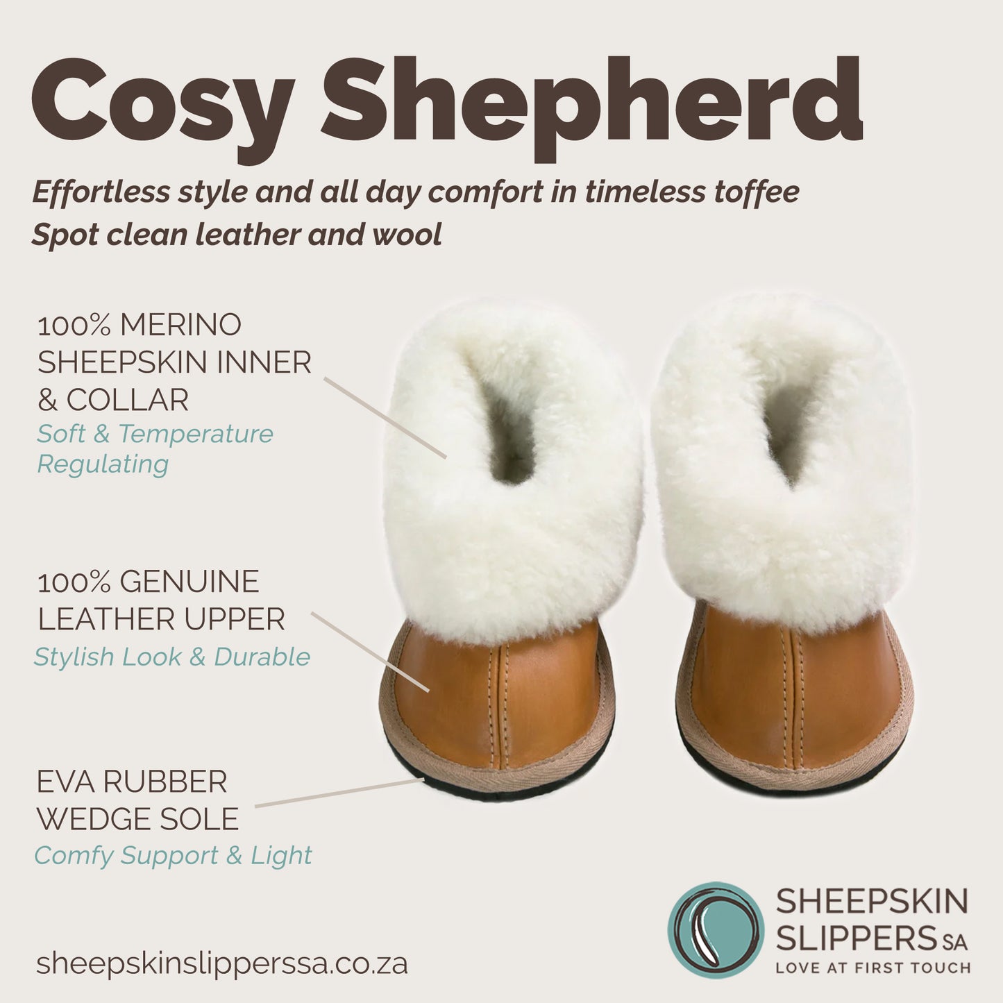 Cosy Shepherd | Toffee | Leather