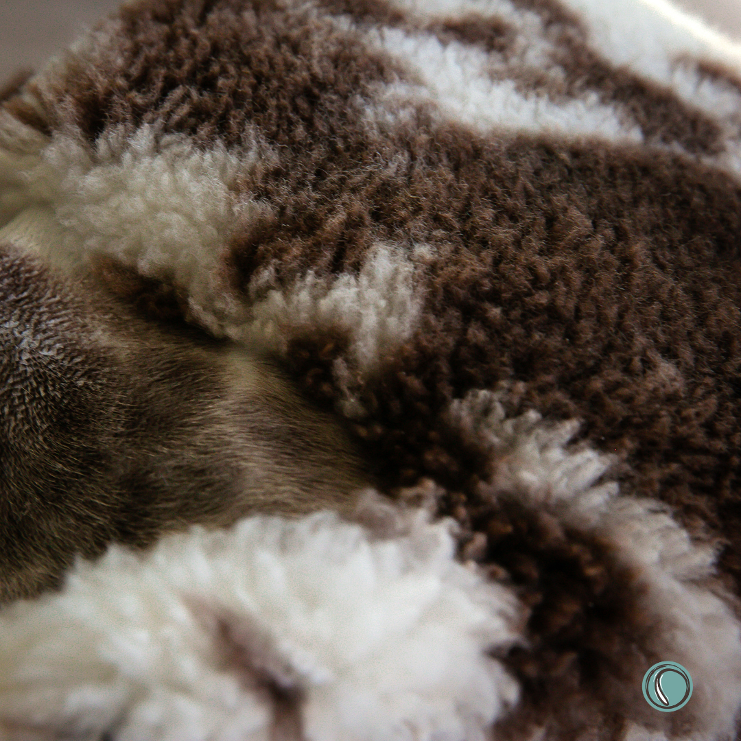 Crossbreed Sheepskin | Natural With Brown Dots