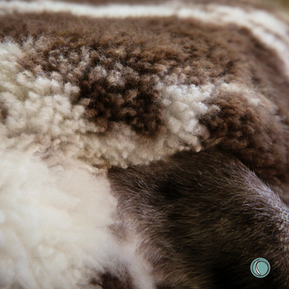 Crossbreed Sheepskin | Natural With Brown Dots