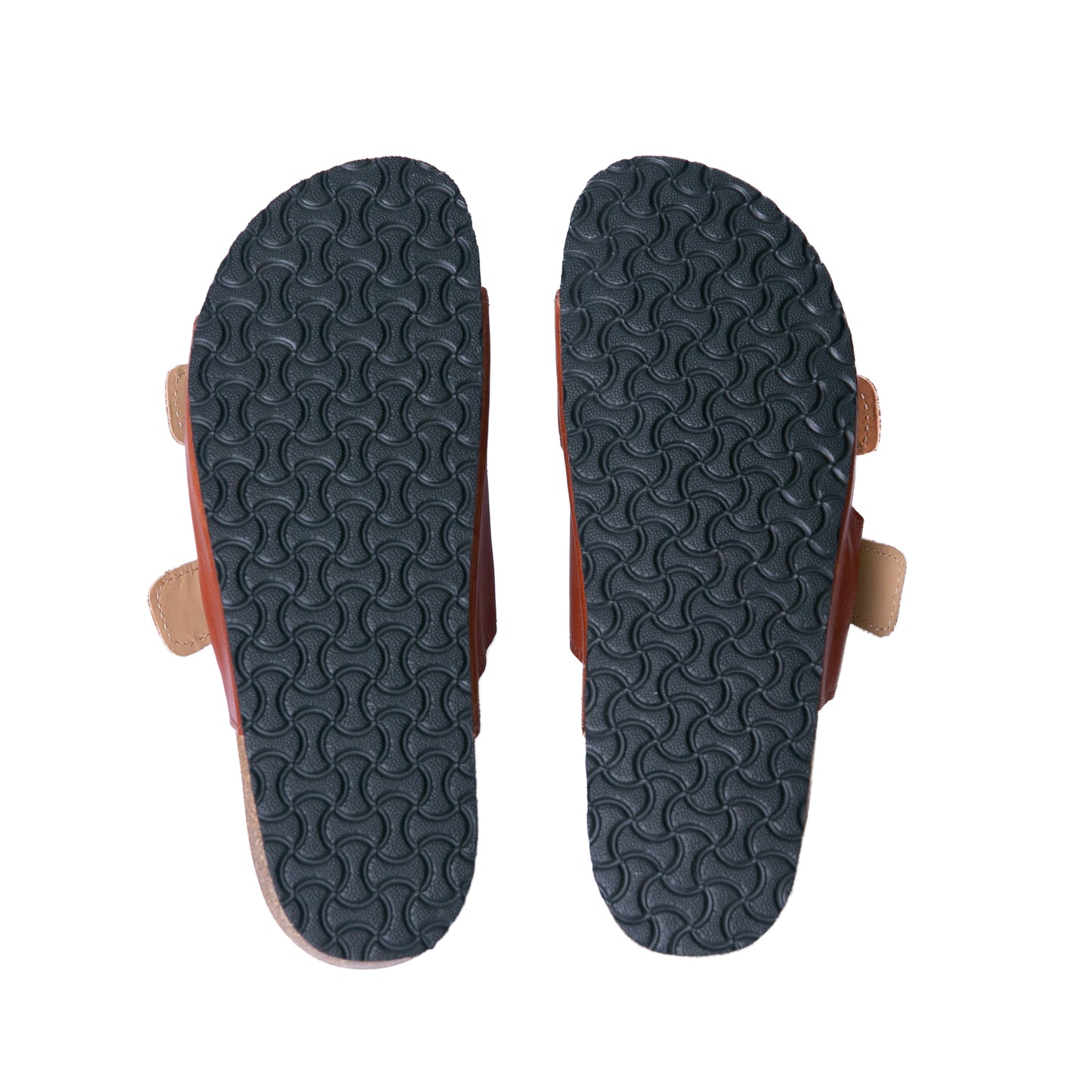 Flockie Sheepskin Slip-On Sandals | Gingerbread | Sheepskin, Leather, Cork, Buckles | MADE TO ORDER