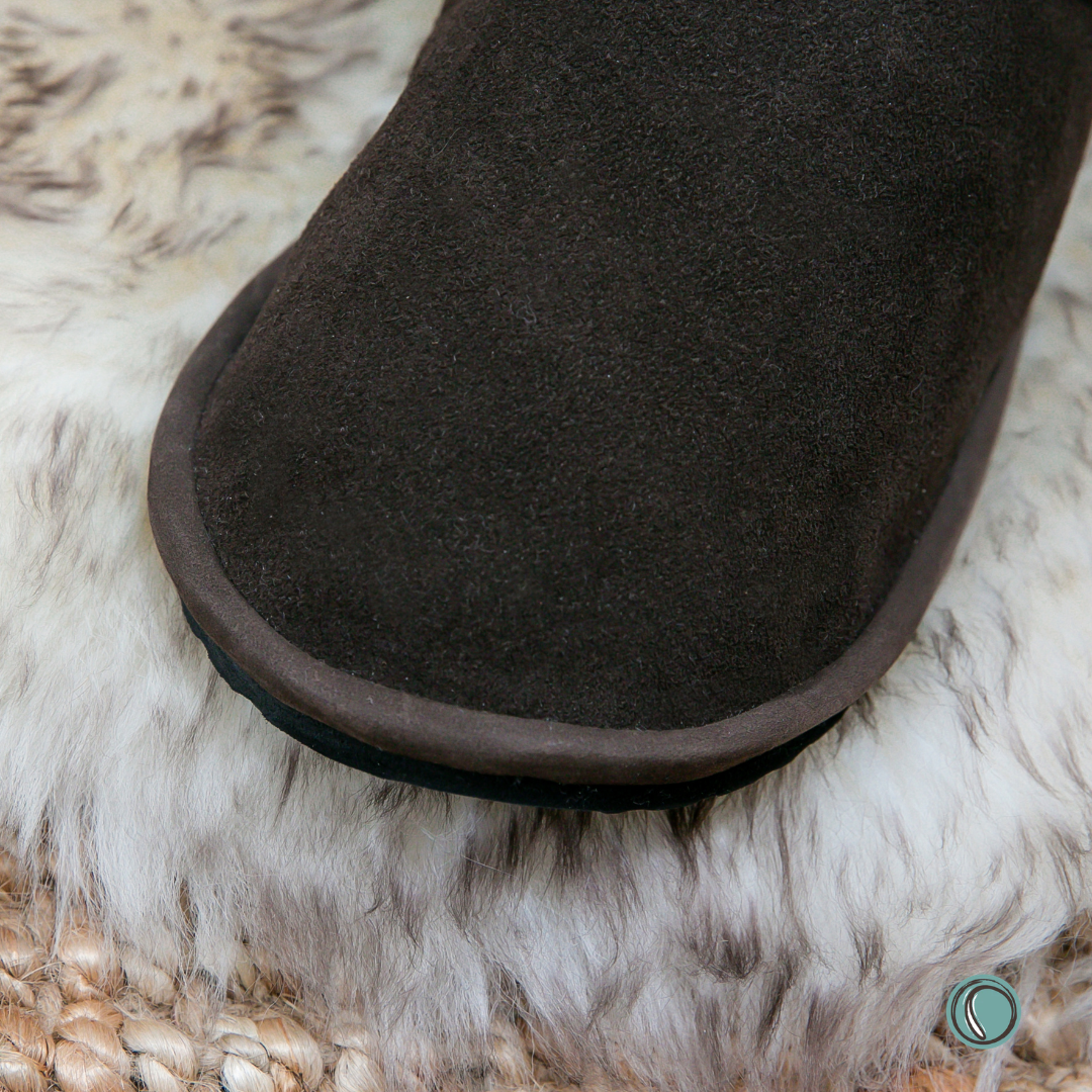 Hugg Boots | Mid-Calf | Chocolate | Sheepskin & Suede Boots | MADE TO ORDER