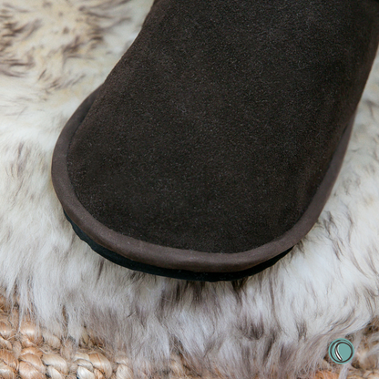 Hugg Boots | Mid-Calf | Chocolate | Sheepskin & Suede Boots | MADE TO ORDER