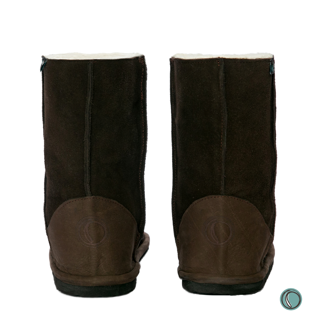 Hugg Boots | Mid-Calf | Chocolate | Sheepskin & Suede Boots | MADE TO ORDER
