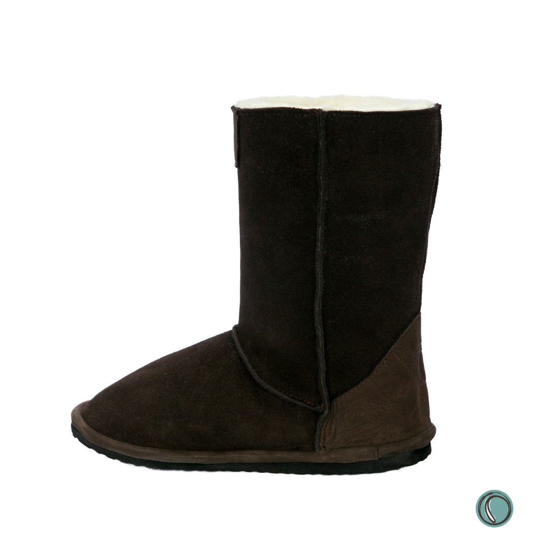 Hugg Boots | Mid-Calf | Chocolate | Sheepskin & Suede Boots | MADE TO ORDER