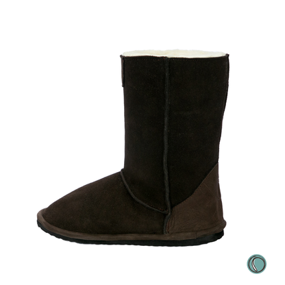 Hugg Boots | Mid-Calf | Chocolate | Sheepskin & Suede Boots | MADE TO ORDER