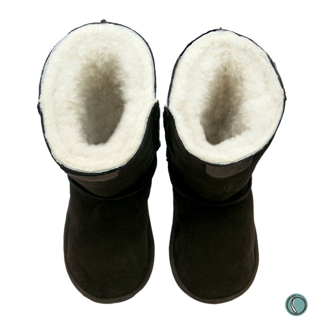Hugg Boots | Mid-Calf | Chocolate | Sheepskin & Suede Boots | MADE TO ORDER