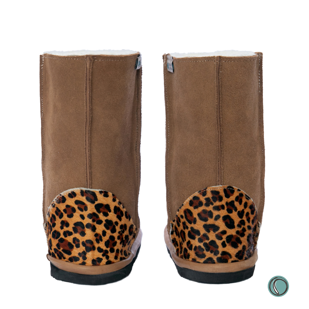 Hugg Boots | Mid-Calf | Chestnut & Jaguar | Sheepskin & Suede Boots | MADE TO ORDER