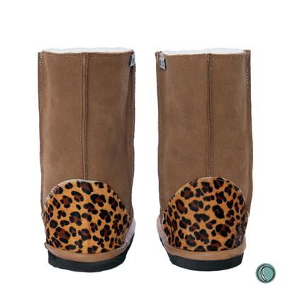 Hugg Boots | Mid-Calf | Chestnut & Jaguar | Sheepskin & Suede Boots | MADE TO ORDER