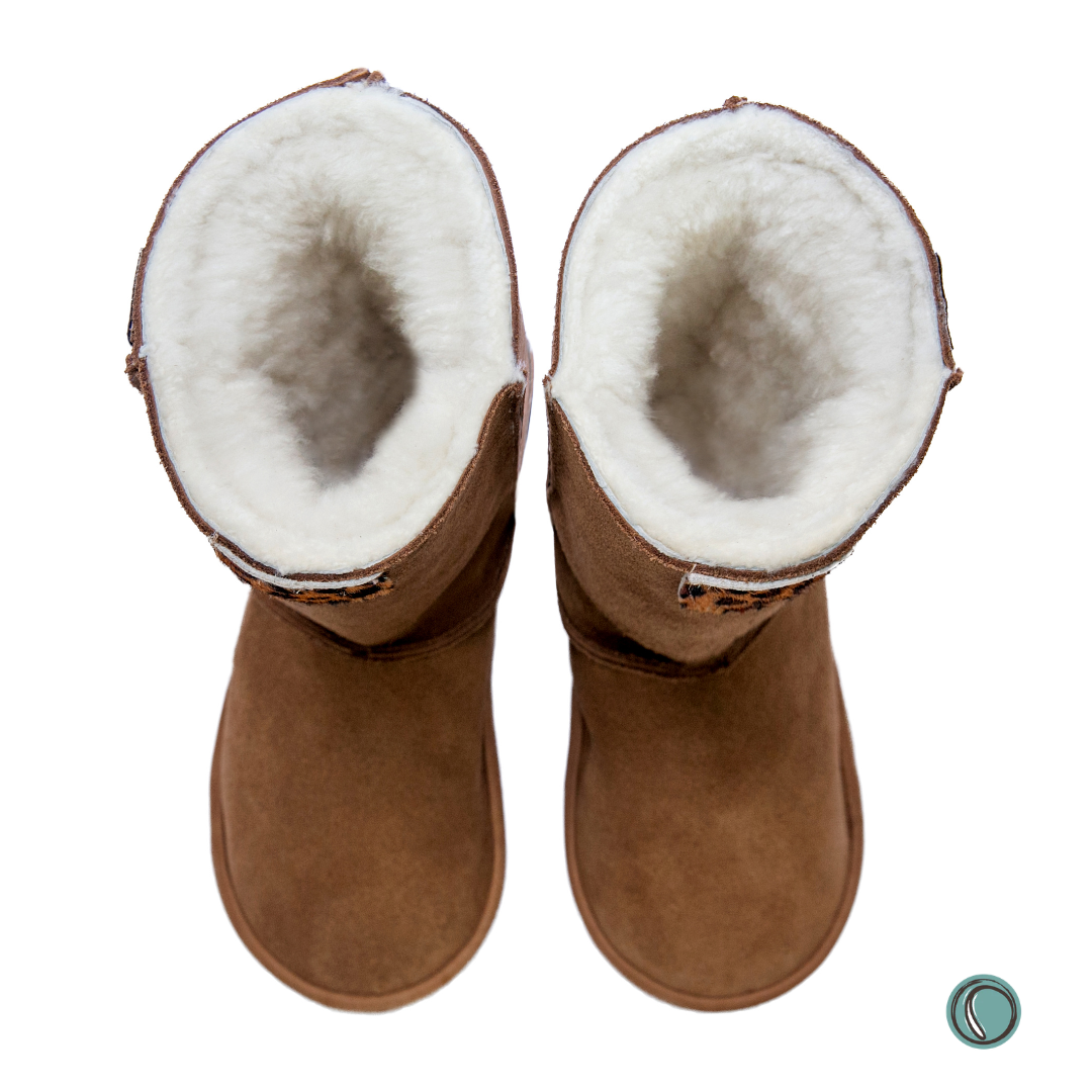 Hugg Boots | Mid-Calf | Chestnut & Jaguar | Sheepskin & Suede Boots | MADE TO ORDER