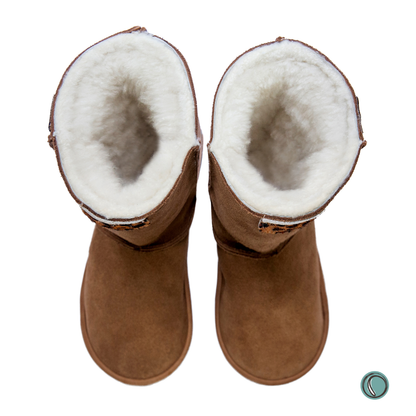 Hugg Boots | Mid-Calf | Chestnut & Jaguar | Sheepskin & Suede Boots | MADE TO ORDER