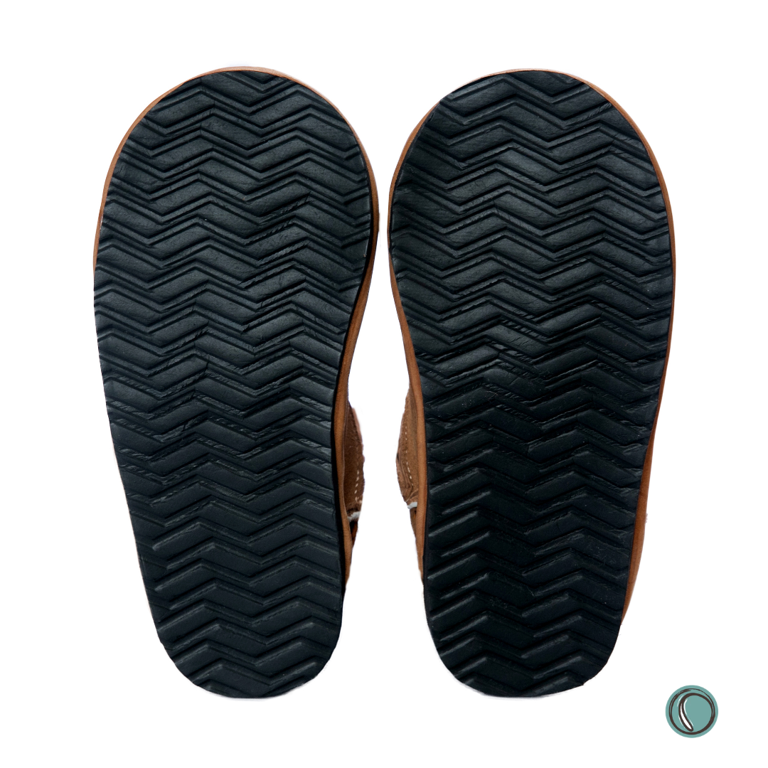 Hugg Boots | Mid-Calf | Chestnut & Jaguar | Sheepskin & Suede Boots | MADE TO ORDER