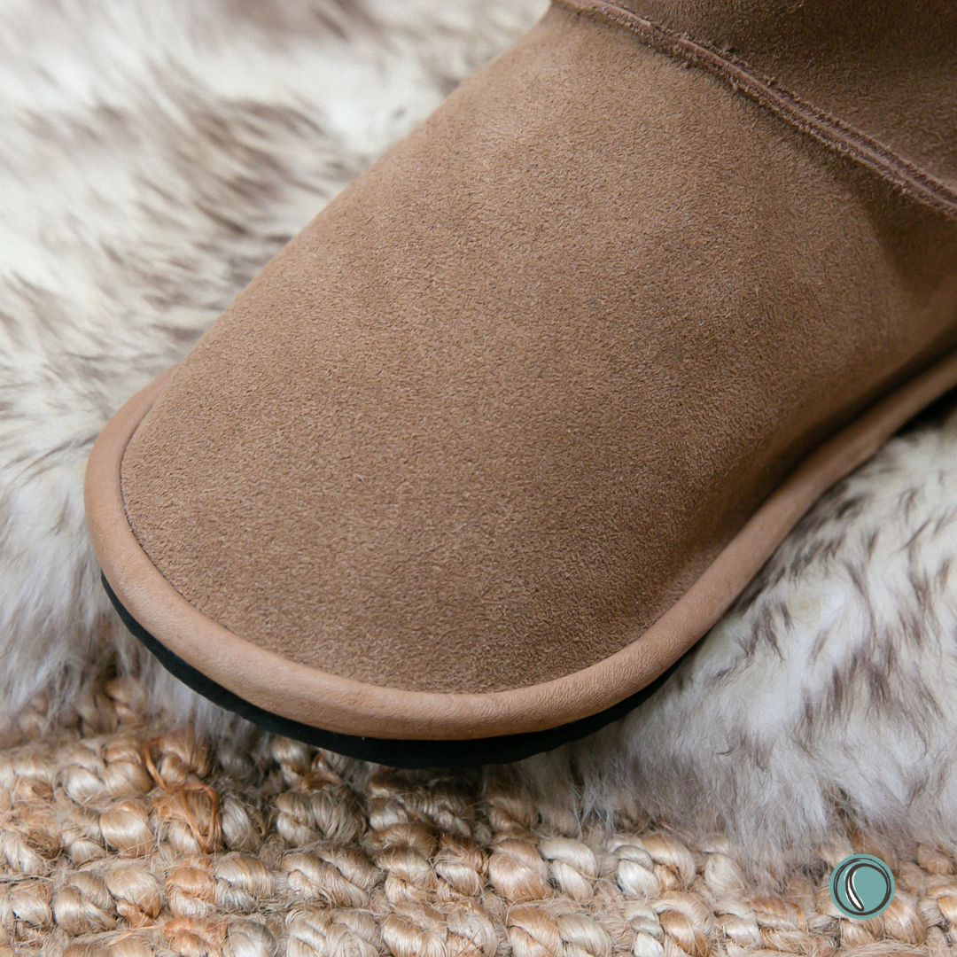 Hugg Boots | Mid-Calf | Chestnut & Jaguar | Sheepskin & Suede Boots | MADE TO ORDER