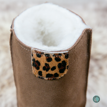 Hugg Boots | Mid-Calf | Chestnut & Jaguar | Sheepskin & Suede Boots | MADE TO ORDER