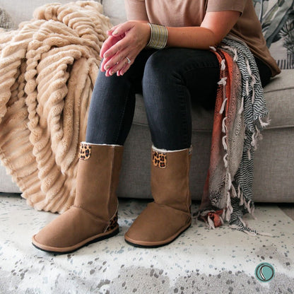 Hugg Boots | Mid-Calf | Chestnut & Jaguar | Sheepskin & Suede Boots | MADE TO ORDER