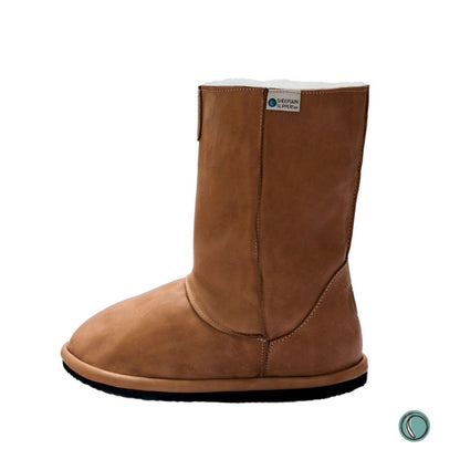 Hugg Boots | Mid-Calf | Chestnut | Sheepskin & Leather Boots | MADE TO ORDER