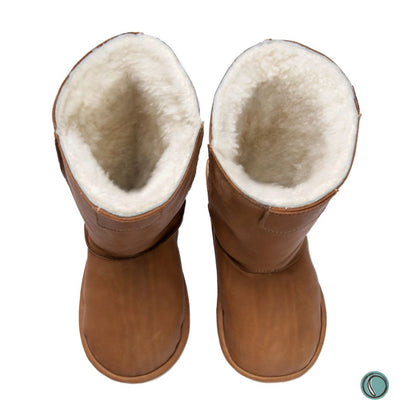 Hugg Boots | Mid-Calf | Chestnut | Sheepskin & Leather Boots | MADE TO ORDER