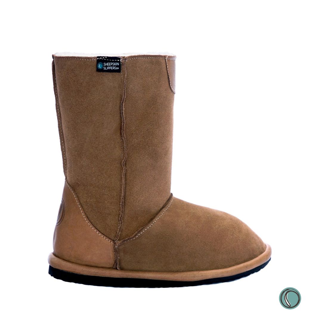 Hugg Boots | Mid-Calf | Chestnut | Sheepskin & Suede Boots | MADE TO ORDER