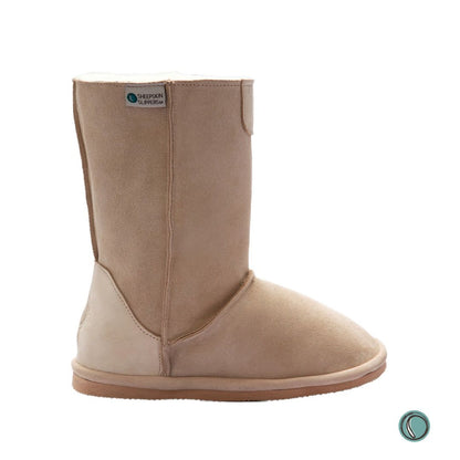 Hugg Boots | Mid-Calf | Stone | Sheepskin & Suede Boots | MADE TO ORDER