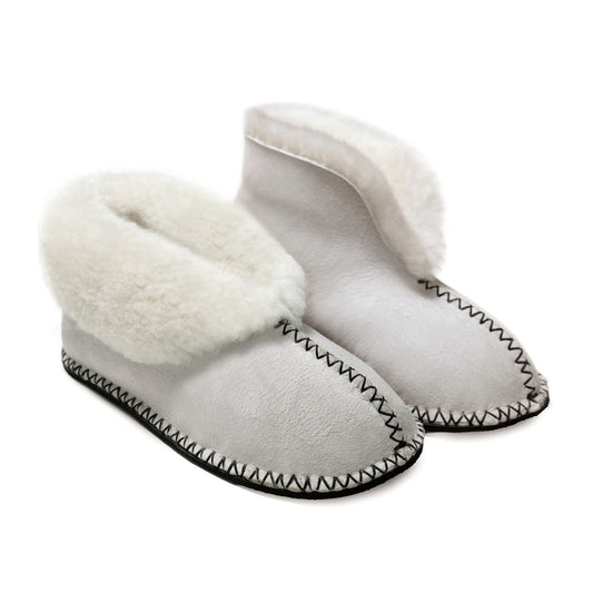 Margie's Comfies Slippers | Light Grey | Handcrafted | Sheepskin