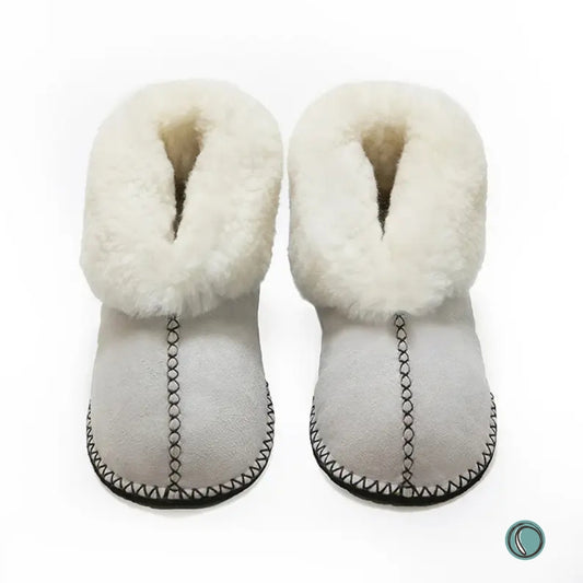 Margie's Comfies Slippers | Light Grey | Handcrafted | Sheepskin
