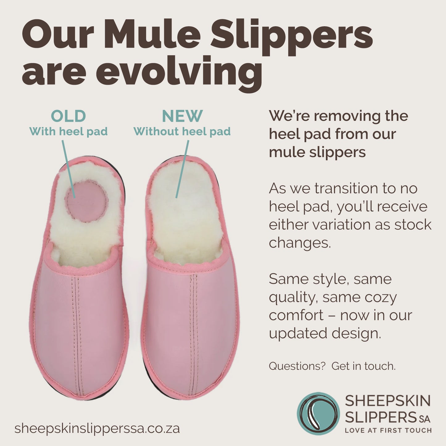 Mule Binding Collar Slippers | Slip-On | Rosy Pink | Leather & Sheepskin