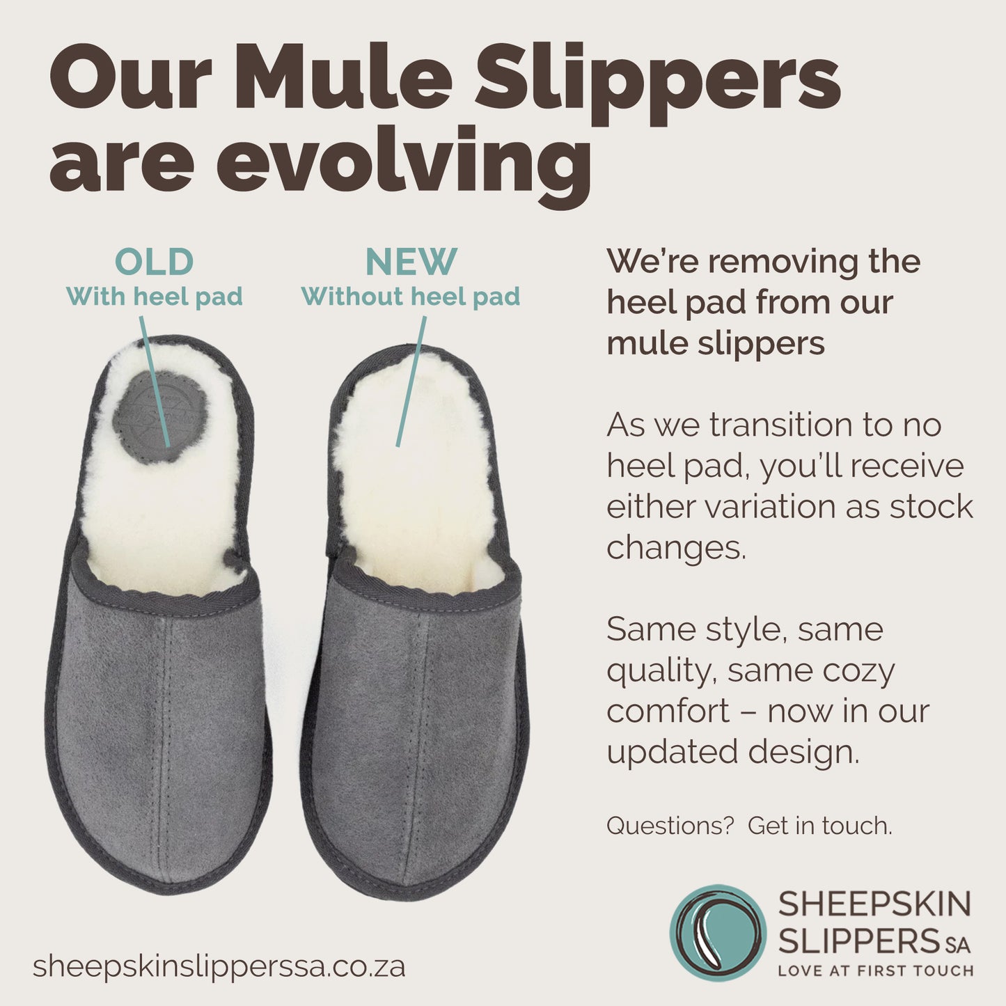 Mule Binding Collar Slippers | Slip-On | Charcoal | Suede & Sheepskin