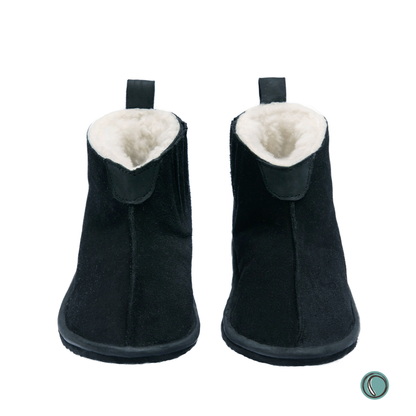 Shushu Ankle Boots | Black | Sheepskin & Suede