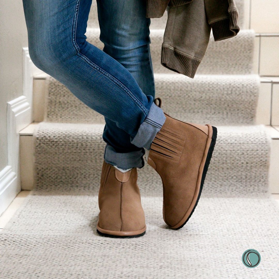 Shushu Ankle Boots | Chestnut | Sheepskin & Suede | MADE TO ORDER