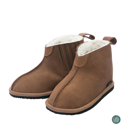 Shushu Ankle Boots | Chestnut | Sheepskin & Suede | MADE TO ORDER