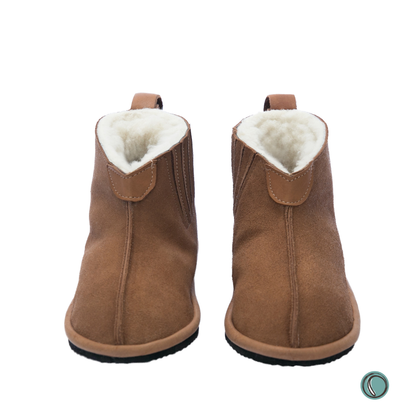 Shushu Ankle Boots | Chestnut | Sheepskin & Suede | MADE TO ORDER