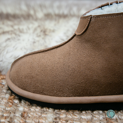 Shushu Ankle Boots | Chestnut | Sheepskin & Suede | MADE TO ORDER