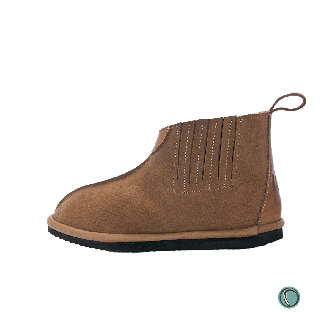 Shushu Ankle Boots | Chestnut | Sheepskin & Suede | MADE TO ORDER